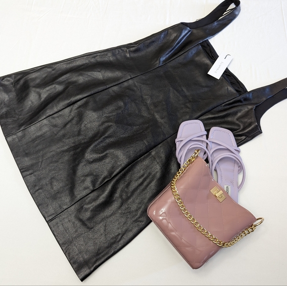 Dynamite Black Leather Dress - Picture 3 of 3